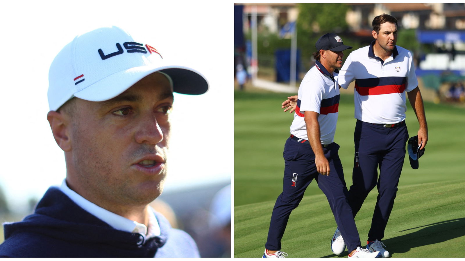WATCH: JT's reaction to Koepka and Scheffler's record 9&7 Ryder Cup defeat